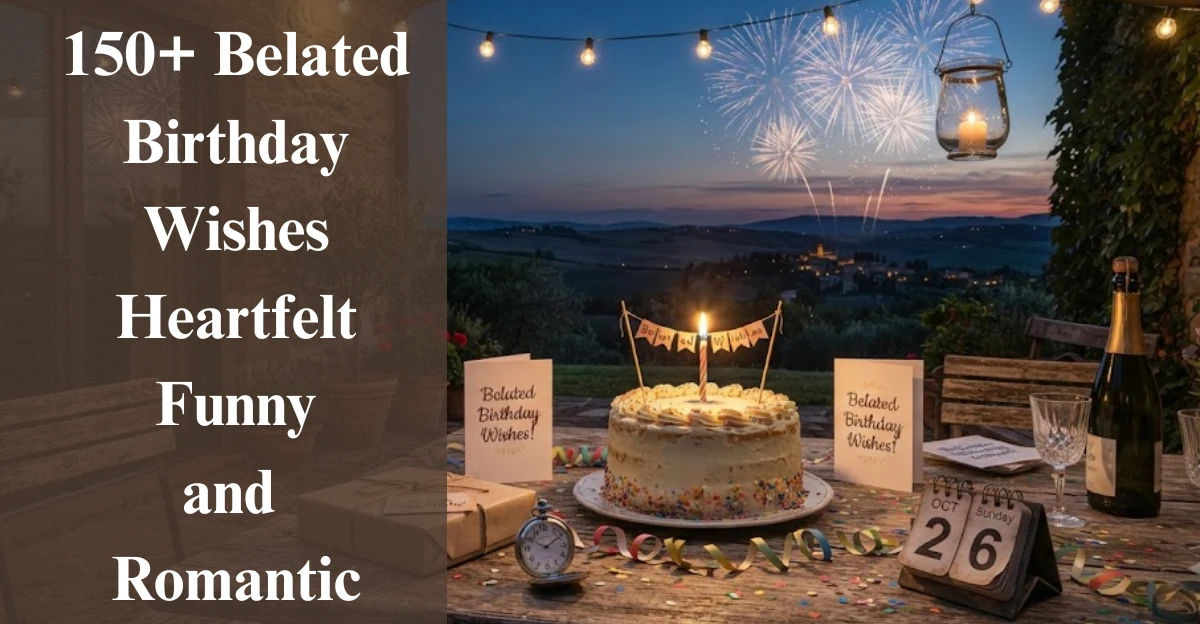 150+ Belated Birthday Wishes Heartfelt Funny and Romantic