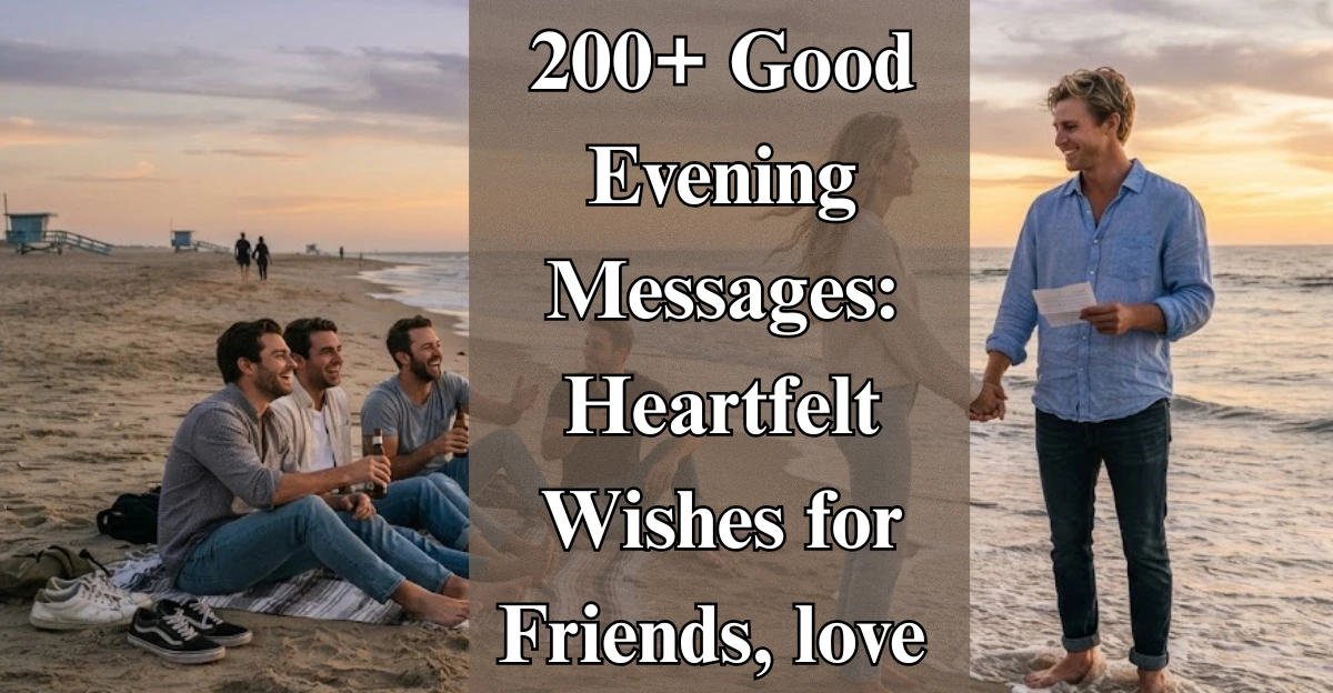 200+ Good Evening Messages: Heartfelt Wishes for Friends, love And Long-Distance Connections