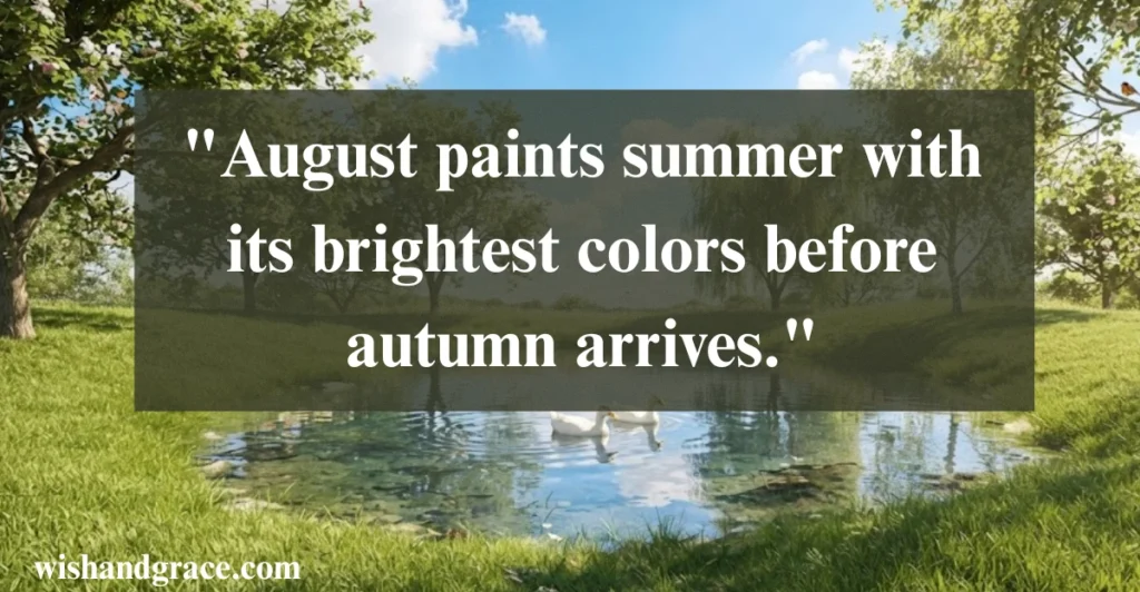 Short August Captions