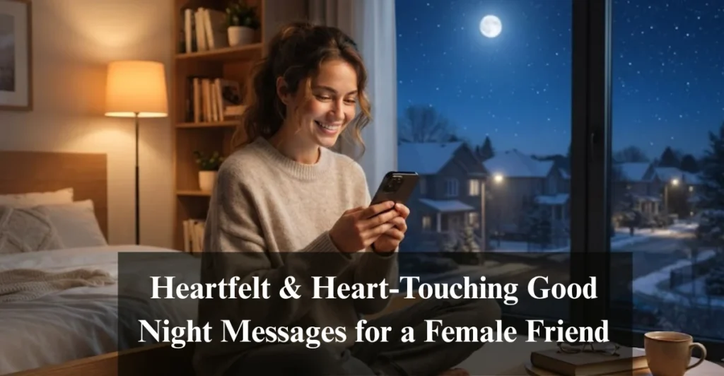 Heartfelt & Heart-Touching Good Night Messages for a Female Friend