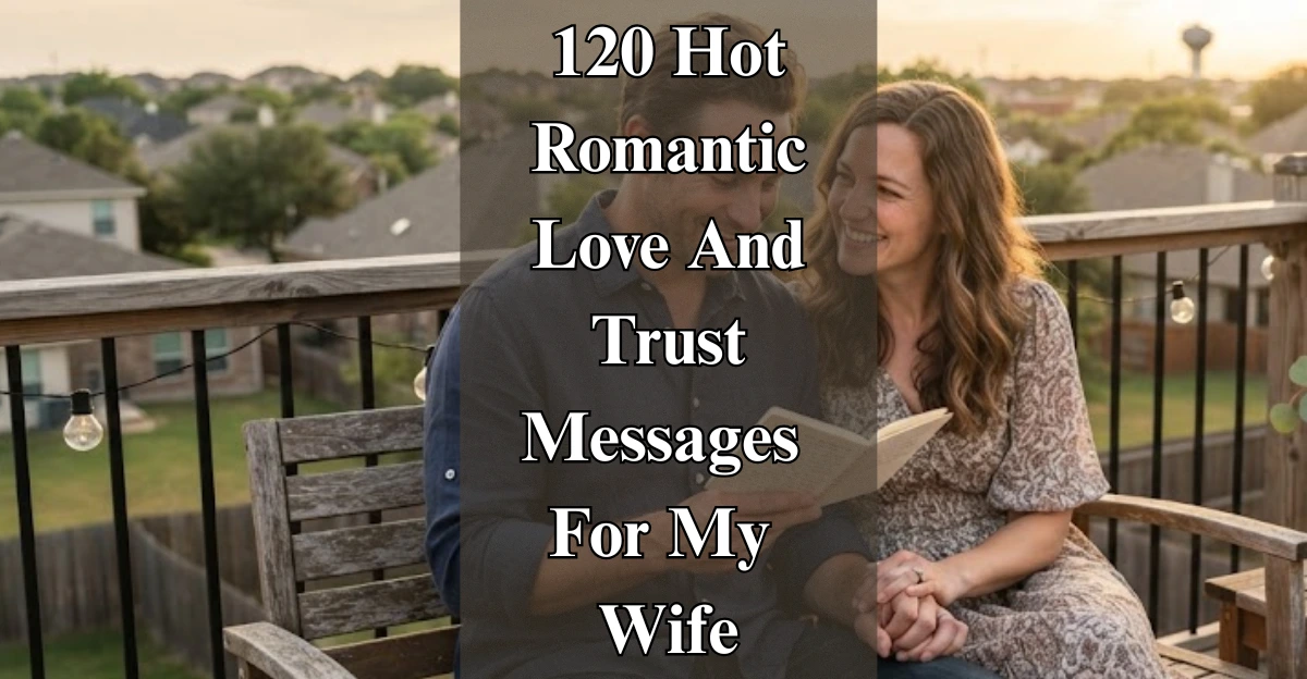 120 Hot Romantic Love And Trust Messages For My Wife