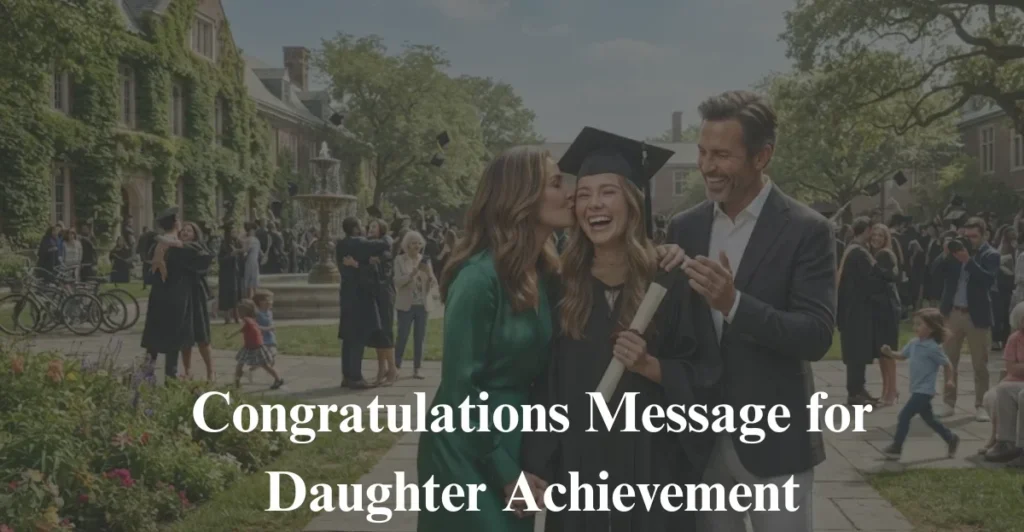 Congratulations Message for Daughter Achievement on Graduation
