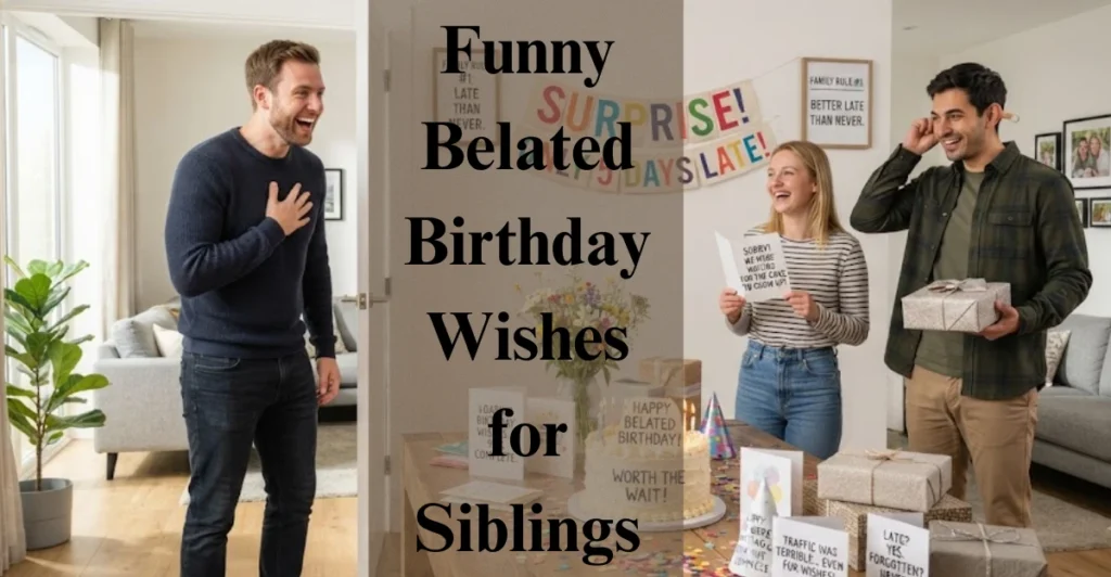 Funny Belated Birthday Wishes for Siblings