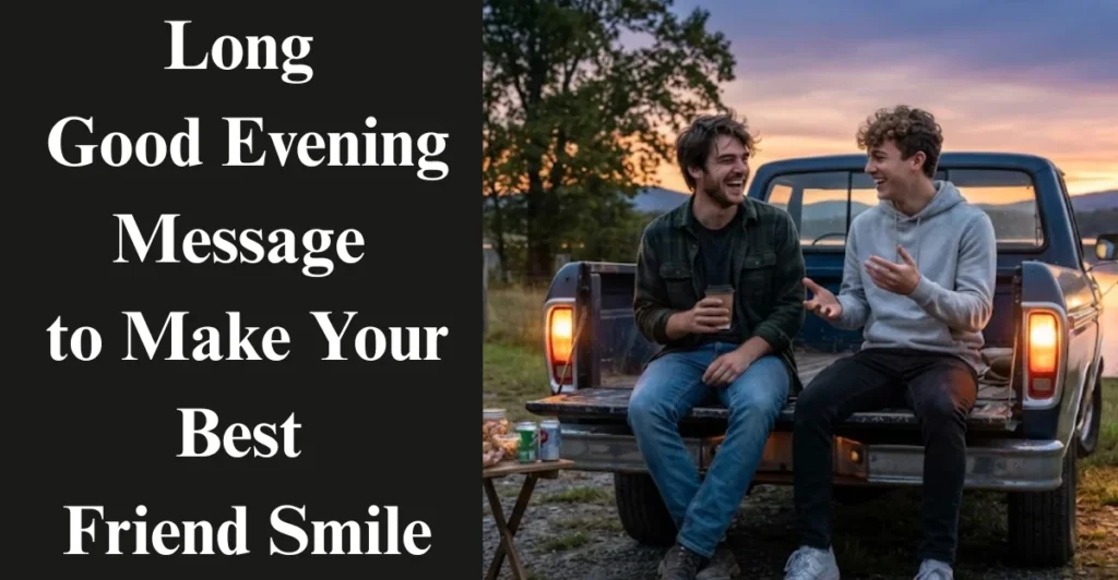 Long Good Evening Message to Make Your Friend’s smile