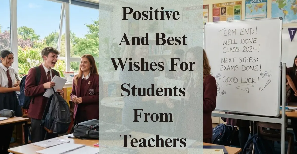 Positive And Best Wishes For Students From Teachers