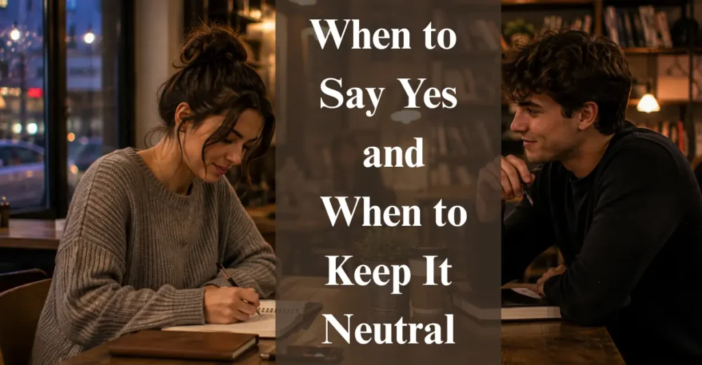 When to Say Yes, and When to Keep It Neutral