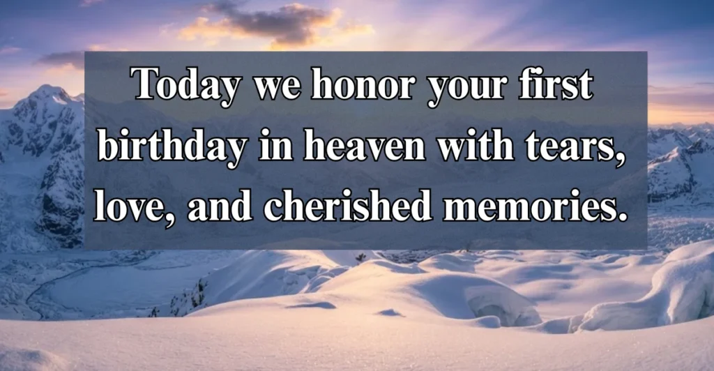 First Birthday in Heaven Messages