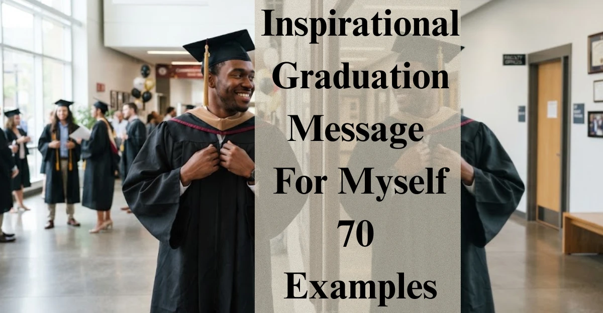 Inspirational Graduation Message For Myself: 70 Examples
