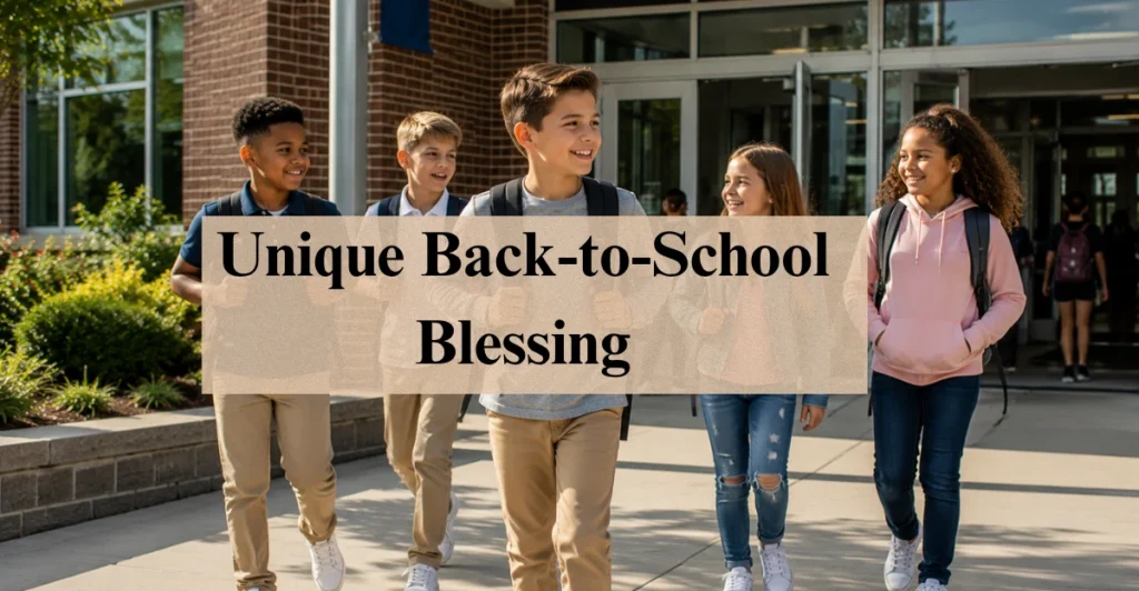Unique Back-to-School Blessing