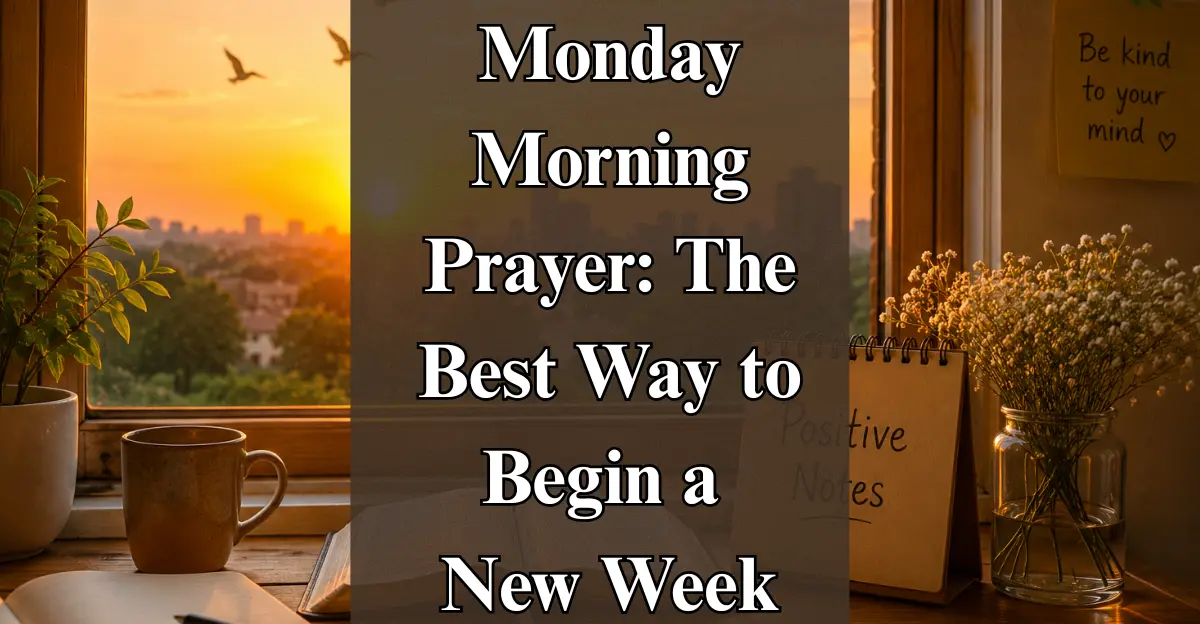 Monday Morning Prayer: The Best Way to Begin a New Week