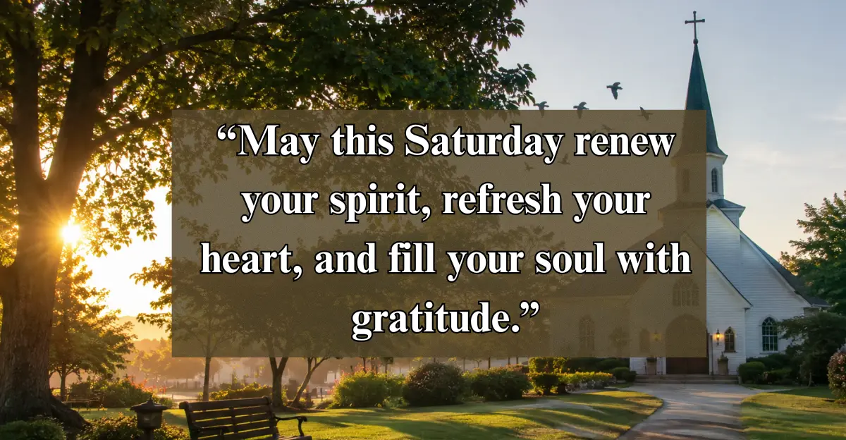 Most Powerful Saturday Prayers for Rest, Renewal and Gratitude