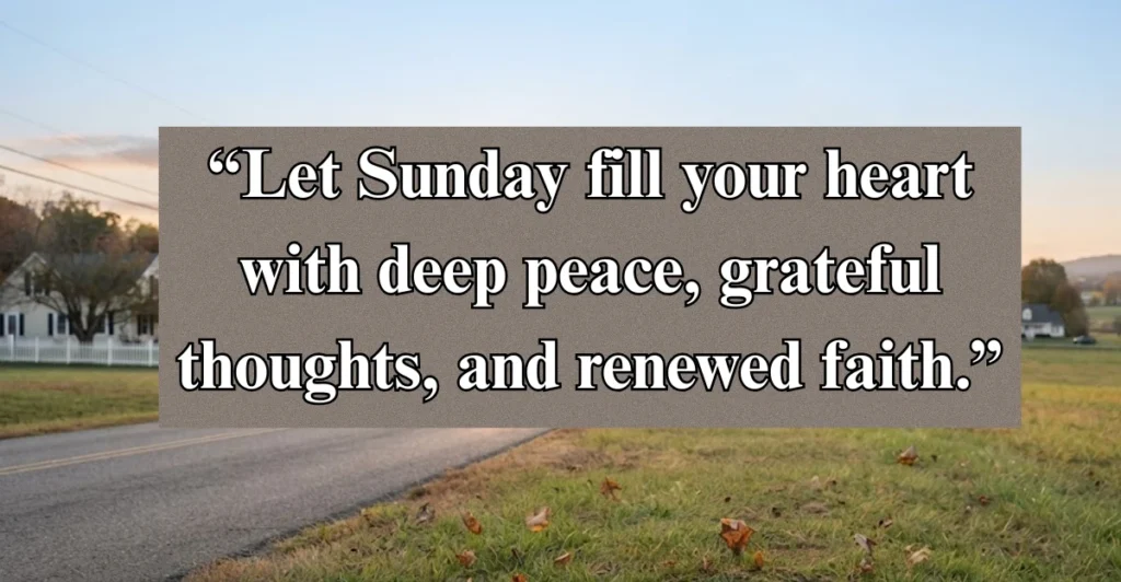 Sunday Prayers for Peace and Gratitude