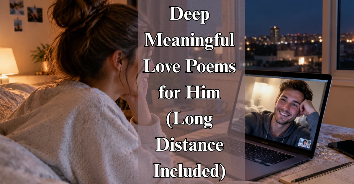Deep Meaningful Love Poems for Him (Long-Distance Included)