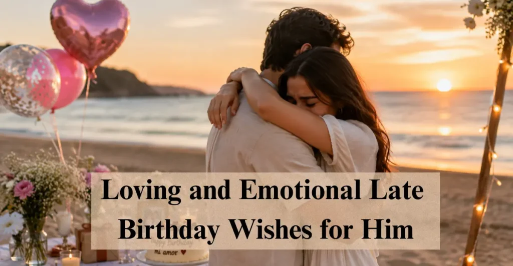Loving and Emotional Late Birthday Wishes for Him