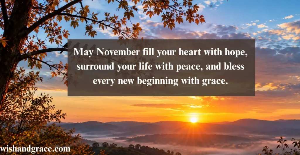 150+ November Blessings Prayers for Hope, Peace & a Blessed Month