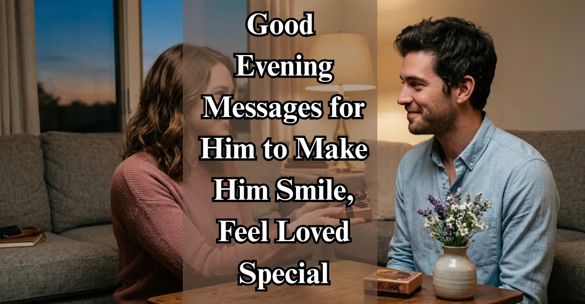 200+ Good Evening Messages for Him to Make Him Smile, Feel Loved & Special