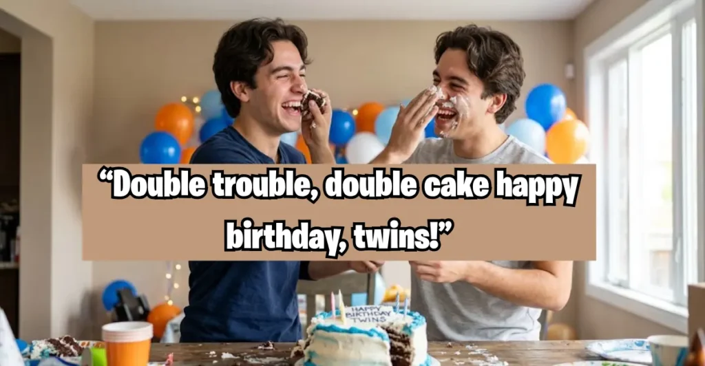 Funny Birthday Wishes for Twin Brothers